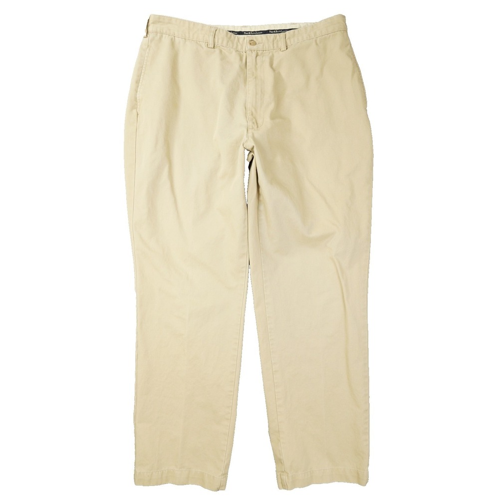 Polo Ralph Lauren Vintage Flat Front Chino‎ Pants Men's 38x32 Khaki Old Money